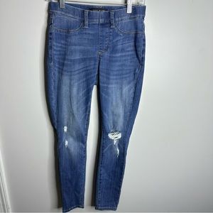 Judy Blue Size 3/26 High Waisted Distressed Skinny Fit‎ Pull On Jeans Stretch